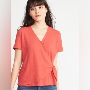 Old Navy Textured Wrap Top ~ S NEW